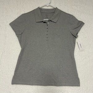 Style & Co. Polo Shirt Gray Womens XL NWT Pocket‎